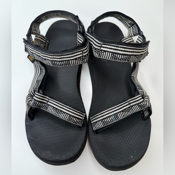 Teva Original Universal Sport Sandals Women’s 7 Black and White Geometric Print - Picture 10 of 15